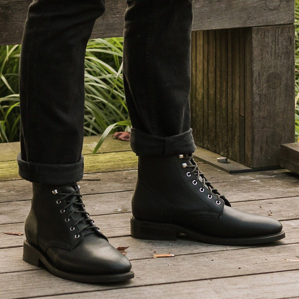 Black Cap Toe Boot