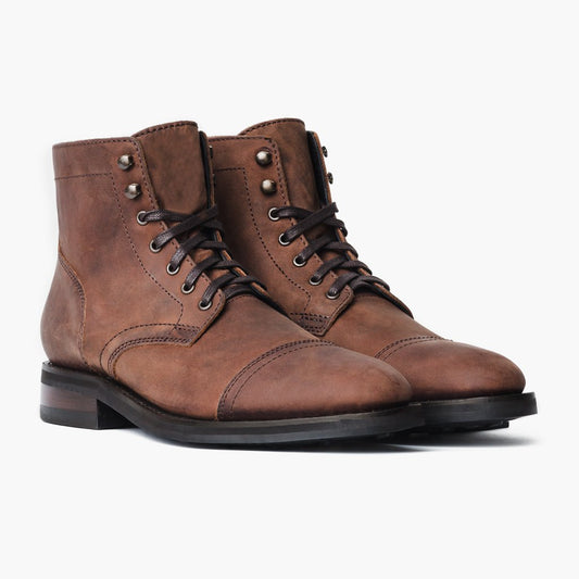 Dark Brown Cap-Toe Boot